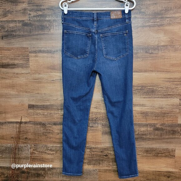 Madewell Jeans 28 Skinny 10" High Rise Danny Wash Tummy Control Stretch Denim - Picture 2 of 13